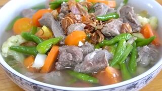 Clear gravy meat soup recipe