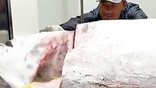 Huge-frozen-tuna-cutting-food-seafood