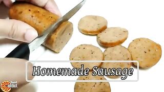 Homemade chicken sausage recipe | How to make sausage at home | Easy sausage |