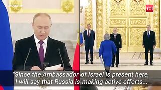 Putin Shocks Israel Envoy In Kremlin With Pro-Palestine Speech