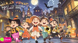 #halloweensong #halloweenforkids "Spooky Trick-or-Treat Song for Kids | Halloween Fun Rhymes" #subscribe #febspot