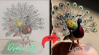 Draw It Then Live It Peacock Bird