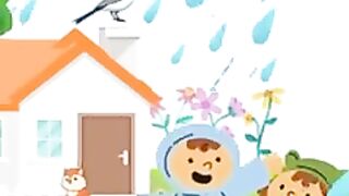 rain rain☔⛈️  _shorts _rainraingoawaypoem _learningpoem _kidscartoon _kidspoem