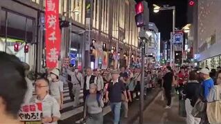 Japanese protestors took to the streets of Tokyo to support Palestine and demand an end to genocide.