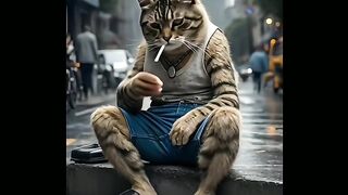 Smoking is injurious to health #shorts sad cat