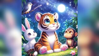 Adventure of a cute tiger cub