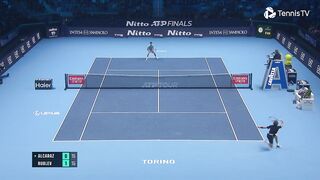 Carlos Alcaraz vs Andrey Rublev Entertaining Match Highlights _ Nitto ATP Finals 2024.