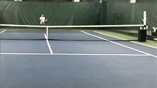 My quickest service game! #tennismatch #tennis.