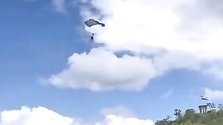 All of the paratroops fail to land on the field