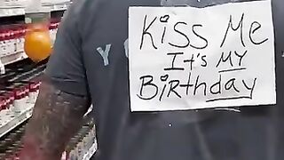 I can't believe m'y wife did this to me on m'y birthday