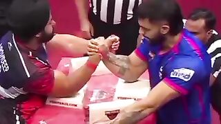 Kyle vs satnam Singh! Different arm wrestling!