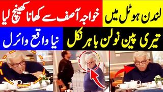 Khawaja asif another video from London hotel enjoying his dinner alone, khawaja asif troll in london