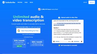 There's An AI For That: TurboScribe – Transcribe Audio & Video to Text in Seconds