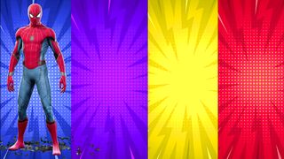 SUPERHERO COLOR DANCE CHALLENGE Spiderman vs Black Panther vs Wolverine vs Deadpool