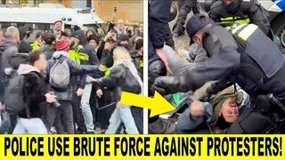 Police Use BRUTAL Force Against Pro Palestine Takeover As Things Get Out Of Control!