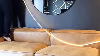 Can't wait to fully share this moody living room makeover! It's almost done ???? #neonlighting