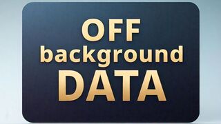 Manage your mobile data by turning of apps background data