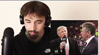 Donald trump challenges Rude rich guy to a wrestling match