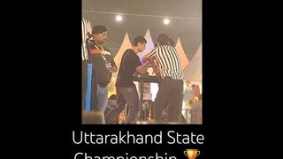 Few right hand matches at Uttarakhand Arm Wrestling State Championship