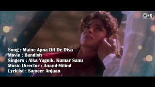 Maine Apna Dil De Diya - Lyrical _ Bandish _ Jackie, Juhi _ Kumar Sanu, Alka Yagnik _ 90's Hits - Tips Official (