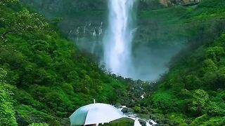 beautiful waterfall //fantastic drone shoot