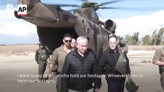 Netanyahu visits Gaza, offers $5 million reward to Palestinians who free Israeli hostages.