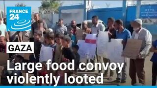 Large Gaza food convoy violently looted, UNRWA says