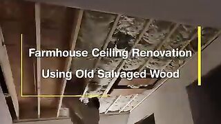 farmhouse ceiling renovation using old salvaged wood you Can Make At Home Simple Homemade DIY Tools