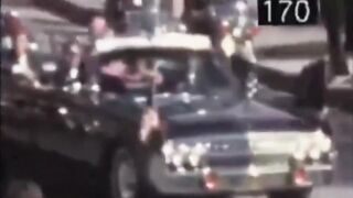 The driver of JFK's limousine was Secret Service Agent William Greer.  Look closely at frame 316.  Why does William Greer turn around? And is he