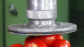 Tomatoes vs 150 ton hydraulic press