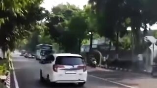 accident between bus and small car