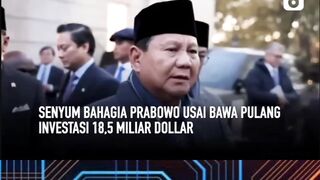 Senyuman bahagia presiden prabowo