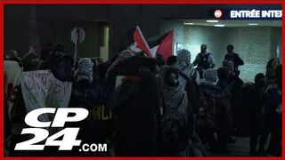 Pro-Palestinian protesters clash with police in Montreal