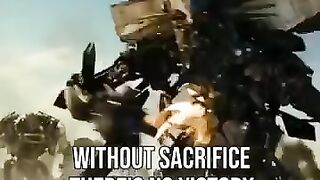 Without sacrifice there's no victory