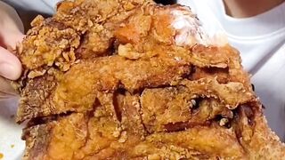 Asmr Mukbang | Eating turkey noodles with fried chicken