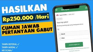 Hasilkan Rp250.000 /Hari Cuman Jawab Pertanyaan Gabut - Cara Dapatkan Cuan Di Internet