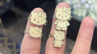 Ladies Real 10K Gold Hello Kitty Rings