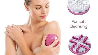 Beurer FC55 Electric Body Scrubber for Exfoliating and Massage, Waterproof for Showering,