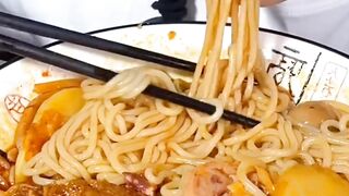 Asmr Mukbang | Eating snail noodles at midnight. Yummy ????