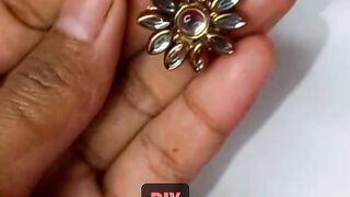 #*#@$Make_Kundan_Earrings_at_home_in_5_min.????????????????❤️❤️❤️❤️