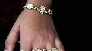 Real 10K Gold Hello Kitty Custom Bracelet