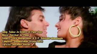 Tumse Jo Dekhte Hi (Lyrical) Salman K_ Raveena T _ Lata M_ S. P. Balasubrahmanyam _ Patthar Ke Phool