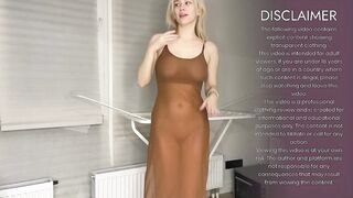 [4K USA] Floor Cleaning - Transparent Outfit Try-On Haul with Ovelia