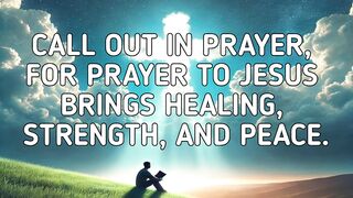 OUT IN PRAYER, FOR PRAYER TO JESUS BRINGS HEALING, STRENGTH, AND PEACE.