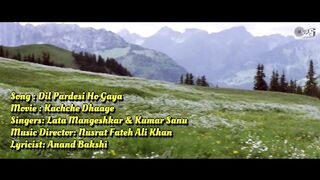 Dil Pardesi Ho Gaya - Lyrical _ Kachche Dhaage _ Lata Mangeshkar_ Kumar Sanu _ 90_s Hits