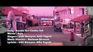 Aankh Teri Chalke Toh - Lyrical _ Raja _ Chot Lage Tujhko Toh _ Alka Yagnik_ Udit Narayan_ 90_s Hits