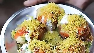 Made A Dahi Puri in mumbai Style.