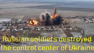 Russian troops destroy the Ukrainian headquarters