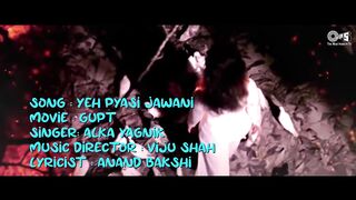 Yeh Pyasi Mohabbat - Lyrical _ Gupt _ Alka Yagnik _ Bobby Deol_ Manisha Koirala_ Kajol _ 90_s Hits