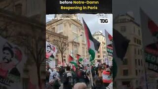 Protests Surface in Paris in support of Palestine and Lebanon before Notre Dame Reopening